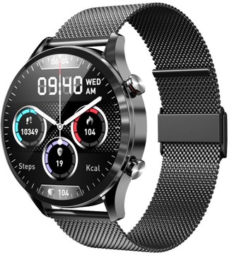 МУЖСКИЕ СМАРТЧАСЫ С ПОДКЛЮЧЕНИЕМ BLUETOOTH XINJI Nothing 1 ЧЕРНЫЙ МЕТАЛЛИЧЕСКИЙ РЕМЕСЛ