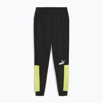 Spodnie męskie PUMA ESS+ Block Sweatpants TR puma black/lime sheen XL