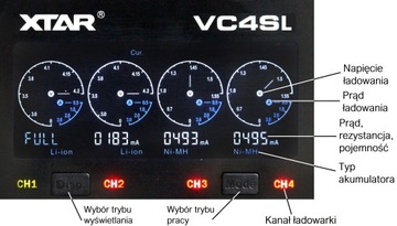 Зарядное устройство XTAR VC4SL 18650/32650 Li-ION/Ni-MHUSB-C