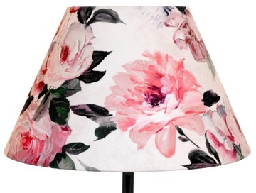 Abażur Do Lampki Klosz Stożek E27 Kwiaty 15x31 H18 PRIMAVERA