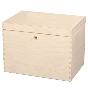 Drewniane PUDEŁKO, SKRZYNKA pojemnik decoupage EKO