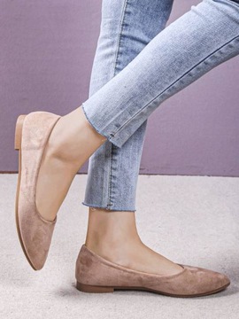 БАЛЕТКИ ЗАМШЕВЫЕ БАЛЕТКИ КОЖАНАЯ Стелька БЕЖЕВЫЙ Размер 40