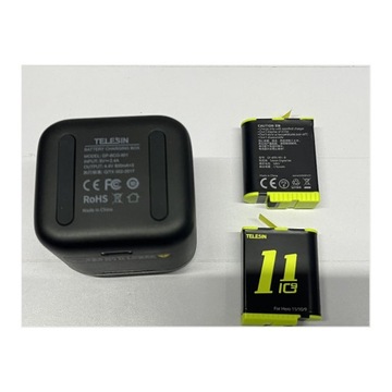 ЗАРЯДНОЕ УСТРОЙСТВО USB + 2 АККУМУЛЯТОРА 1750 мАч ДЛЯ GOPRO Hero 9 10 11 КОМПЛЕКТ
