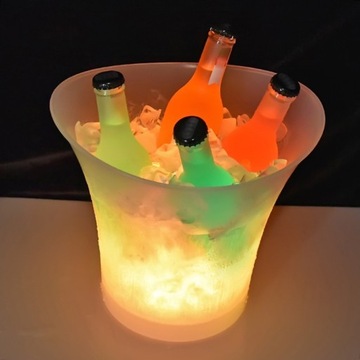 5L 7 kolorów Wiaderko na lód z oświetleniem LED szampan Napoje z winem Piwo