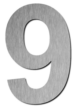TABLICZKA NUMER NA DOM ARIAL 20cm „9” NIERDZEWNA