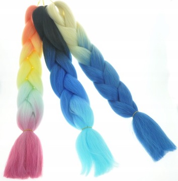 ИСКУССТВЕННОЕ НАРАЩИВАНИЕ ВОЛОС С ЦВЕТНОЙ КОСОЙ OMBRE