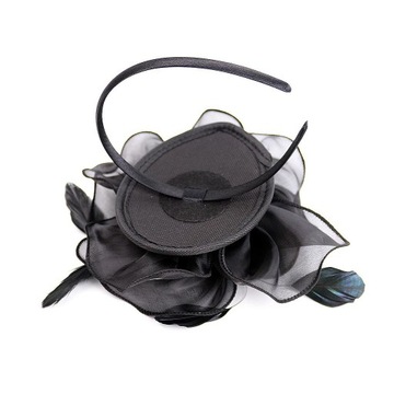 2x Opaska na kapelusz ze sztucznym kwiatem Kobiety Panna młoda Ozdoba do włosów Ślub