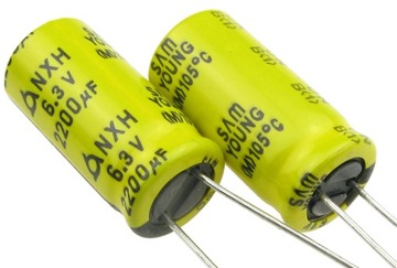 Kondensator elektrolityczny 2200uF/6,3V LOW ESR SamYoung NXH 10x21mm /4147