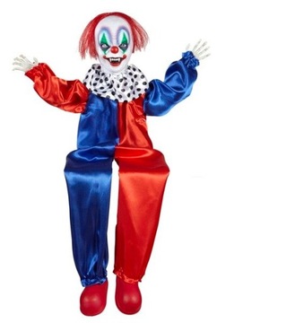 RUCHOMY ZABÓJCZY KLAUN DZWIĘK ŚWIATŁO HALLOWEEN