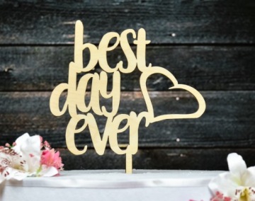 Топпер TŚD-20-Лучший день на свете Свадьба Свадьба