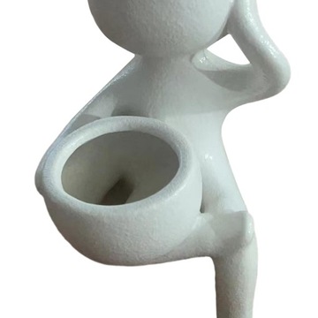 Горшок для растений Красивая мебель для дома Настольная ваза 8x8,8x13см Белый