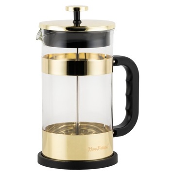 КОФЕ И ЧАЙ 1 Л СТЕКЛЯННЫЙ ЗОЛОТО ЧЕРНЫЙ КУВШИН КОФЕВАРКА 1000 МЛ