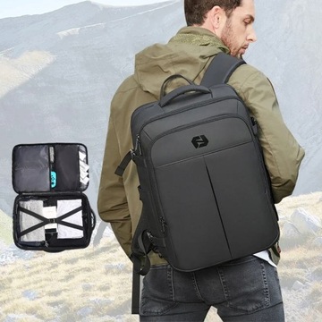 Plecak FRN 1826 na laptopa 17,3 USB bagaż podręczny do samolotu powiększany