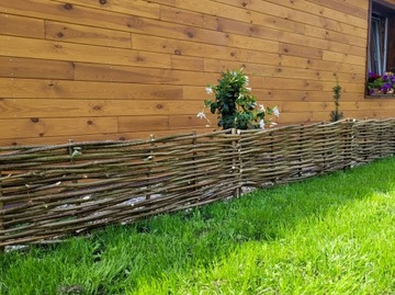 Płot rabatowy, płot leszczynowy 120x90 D20