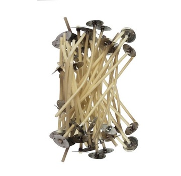 KNOTY DO ŚWIEC Z BLASZKĄ - 27 NITEK 10cm 25 sztuk