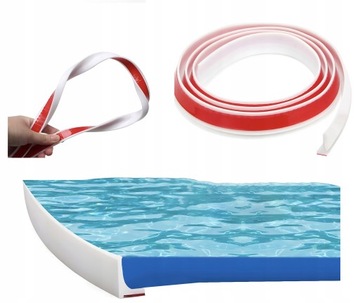 Próg prysznicowy Bariera Zapora wodna 200cm / 2m 50x30mm - CZARNY