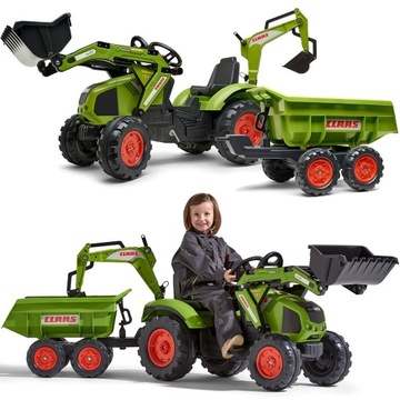 TRAKTOR CLAAS na PEDAŁY PPRZYCZEPKA ŁOPATA / FALK