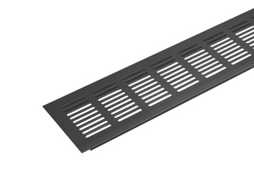 Kratka wentylacyjna czarna 480 x 80 mm pod lodówkę