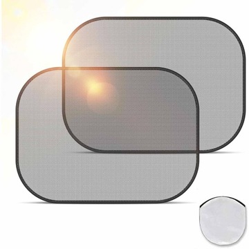 СОЛНЦЕЗАНИЧНЫЕ ШТОРЫ ДЛЯ ОКОН, ЧЕРНЫЕ ШТОРЫ, РУЛЕНЫЕ ШТОРЫ, 2 ШТ.