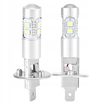 2SZT Żarówka LED H1 6000K SUPER WHITE 100W