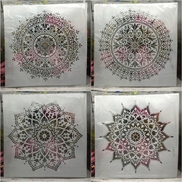 4 szt. Rozmiar 30*30cm DIY Craft Mandala szablony