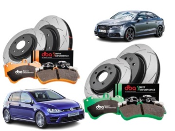 Golf 7R S3 TTS Leon Octavia CC Zestaw przód DBA + Zestaw TYŁ T2