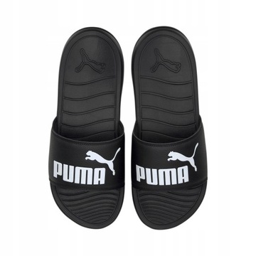 PUMA KLAPKI Męskie CZARNE Na Basen Na Plażę POPCAT 20 372279 01 R. 44,5