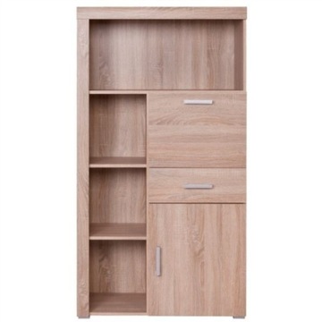 REGAŁ Z BARKIEM PÓŁKI SZAFKA DIEGO 90 CM 1D1S1B SONOMA SALON MAT MAFMEBLE
