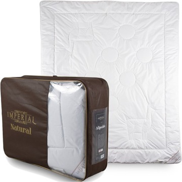 CAŁOROCZNA Kołdra IMPERIAL ALPAKA 220x200 Luksusowa WEŁNIANA Naturalna AMW