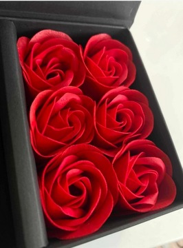 ДЕКОРАТИВНАЯ ПОДАРОЧНАЯ КОРОБКА ЧЕРНАЯ ЦВЕТОЧНАЯ КОРОБКА БУКЕТ МЫЛЬНЫХ РОЗ ПОДАРОК ​​=