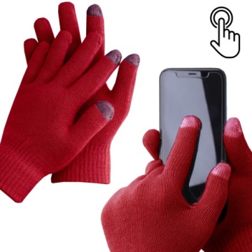 DOTYKOWE RĘKAWICZKI DAMSKIE do telefonu OCIEPLANE