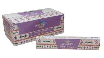KADZIDŁA PYŁKOWE LAVENDER WHITE SAGE LAWENDA BIAŁA SZAŁWIA SHABRO 12 x 15g