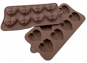 FORMA SILIKONOWA DO GALARETEK CZEKOLADEK SERCA 3D SERCE MYDEŁEK WOSKU