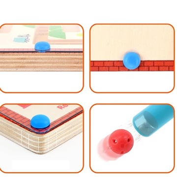 Игра-сортировка деревянного магнитного лабиринта