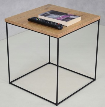 Промышленный кофейный металлический квадратный стол в стиле лофт