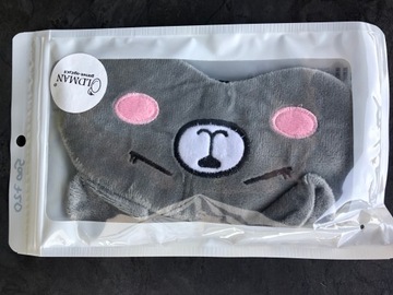 МАСКА ДЛЯ ВЕК ДЛЯ РАССЛАБЛЕНИЯ СНА плюшевый мишка серый OLDMAN PLUSH