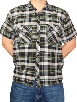 МУЖСКАЯ РУБАШКА В КЛЕТКУ, КОРОТКИЙ РУКАВ, РАЗМЕР XXL