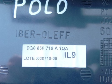 KONSOLA SRODKOWA KRATKA NAWIEWU PRZYCISKI 6Q0858719A VW POLO 9N IV EUROPA