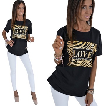 STYLOWA LETNIA WYGODNA BLUZKA LOVE FASHION! WZ.1