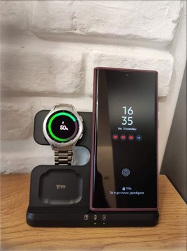 Быстрое индуктивное беспроводное зарядное устройство для адаптера питания Samsung 3 в 1 + 25 Вт