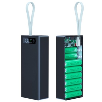 Корпус PowerBank 12x18650 USB C micro PD QC