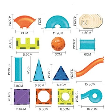 ОГРОМНЫЙ НАБОР МАГНИТНЫХ КОНСТРУКЦИОННЫХ БЛОКОВ СВЕТЯЩАЯСЯ ДОРОЖКА