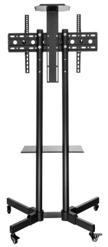 Мобильная подставка для телевизора 32-70 дюймов с регулируемыми полками.