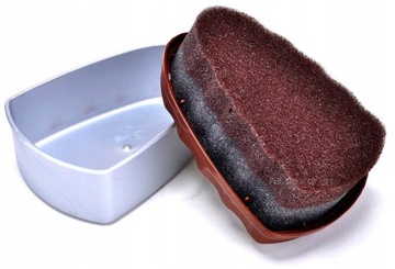 G12-01 BRĄZOWY CZYŚCIK GĄBKA Z WOSKIEM DO OBUWIA +