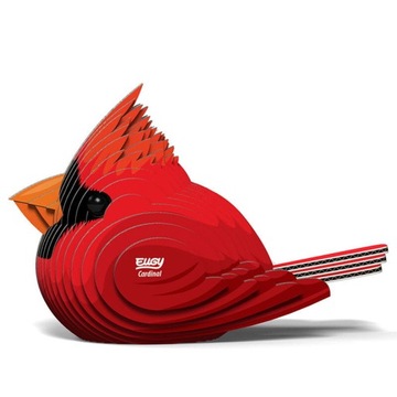 Kardynał Szkarłatny Eugy. Eko Układanka 3D