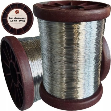 DRUT NIERDZEWNY do węzy i ramek 0,3 mm 500g