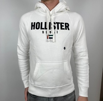 Bluza z kapturem Hollister Dubai Biała Męska rozmiar XS