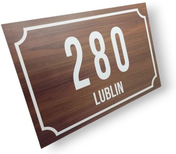 НОМЕР ДОМА 32х21см АДРЕСНАЯ ТАБЛИЧКА ДЕРЕВЯННАЯ ДОСКА С НОМЕРОМ ДОМА