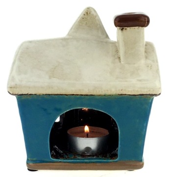 DOMEK CERAMICZNY LAMPION ŚWIECZNIK