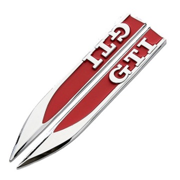 VW GTI EMBLEMAT ZNACZEK NAKLEJKI NA BŁOTNIKI GOLF MK VI VII !